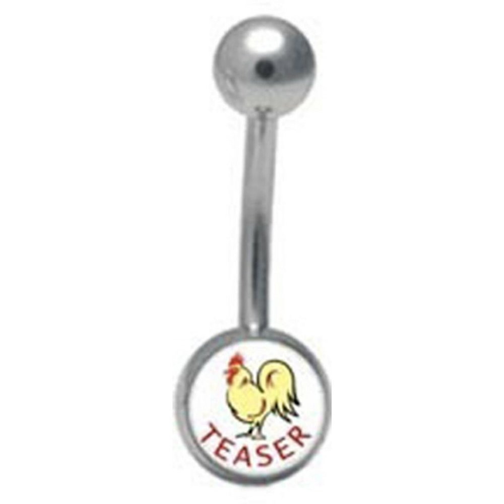Pride Shack - Male Gay Pride - C*ck Teaser - Navel / Belly Ring (Body Jewelry)